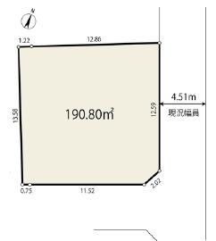 厚木市毛利台1丁目　売地　建築条件無し