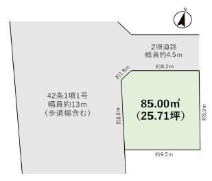厚木市妻田北３丁目　売地　建築条件無し