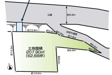 厚木市元町売地建築条件なし