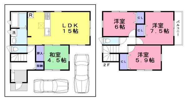 生駒郡斑鳩町目安４丁目／新築一戸建