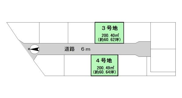 桜井市辻４号地　建築条件なし土地