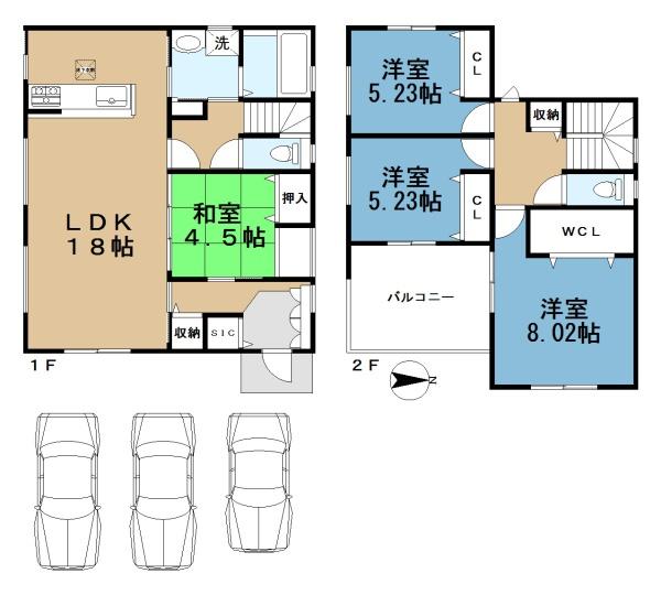 橿原市曲川町３丁目１号地／新築一戸建