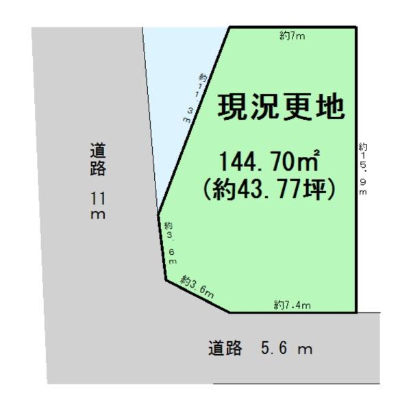 生駒郡平群町初香台１丁目　建築条件なし土地