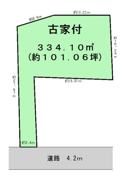 大和郡山市矢田山町建築条件なし土地
