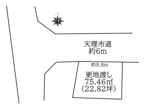 天理市西井戸堂町建築条件なし土地