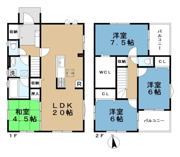 奈良市北登美ケ丘６丁目８号棟／一戸建
