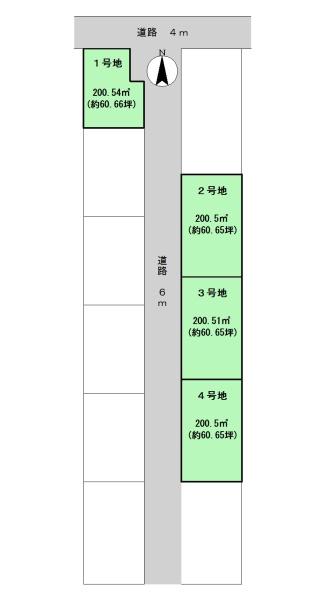 大和高田市西坊城１号地建築条件なし土地