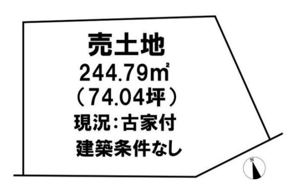 生駒郡平群町梨本建築条件なし土地