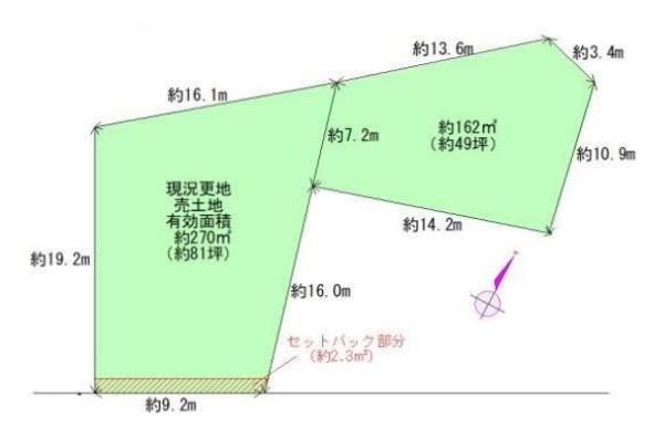 生駒郡斑鳩町神南４丁目建築条件なし土地