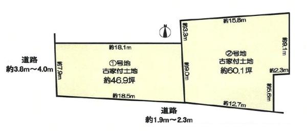 北葛城郡広陵町安部２号地　建築条件なし土地