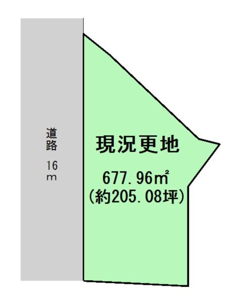 桜井市三輪　建築条件なし土地
