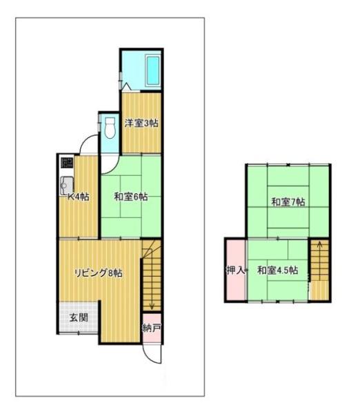 橿原市北八木町２丁目の中古テラスハウス