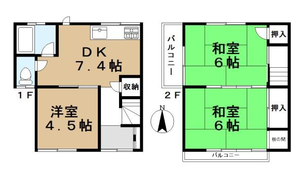 磯城郡田原本町大字阪手の中古テラスハウス