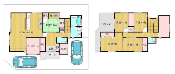 桜井市大字浅古の中古一戸建て(間取り)
