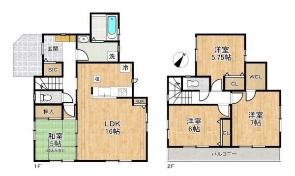 生駒市萩の台Ｈ号地／新築一戸建