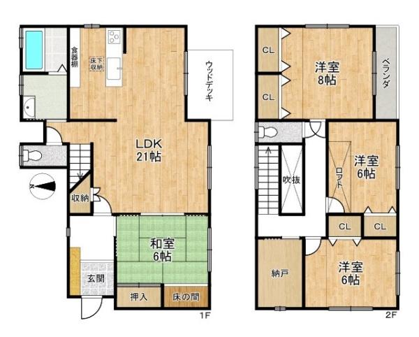 香芝市旭ケ丘５丁目の中古一戸建て