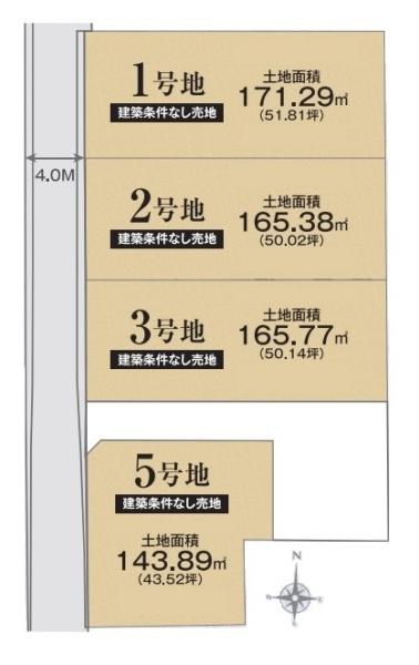 リナージュ常盤町１号地　建築条件なし土地