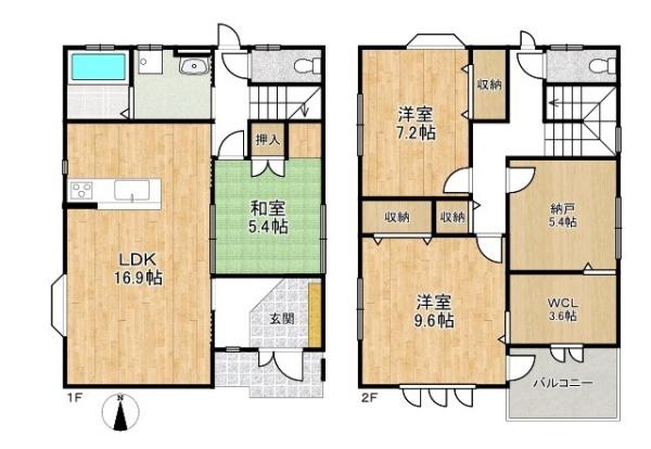 香芝市旭ケ丘３丁目の中古一戸建て