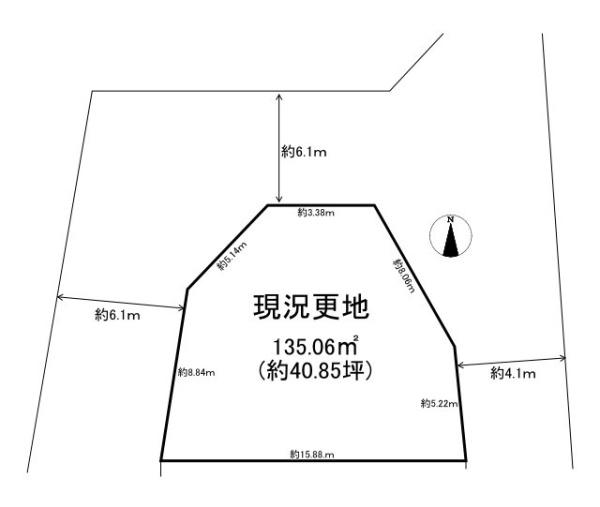 香芝市藤山２丁目　建築条件なし土地