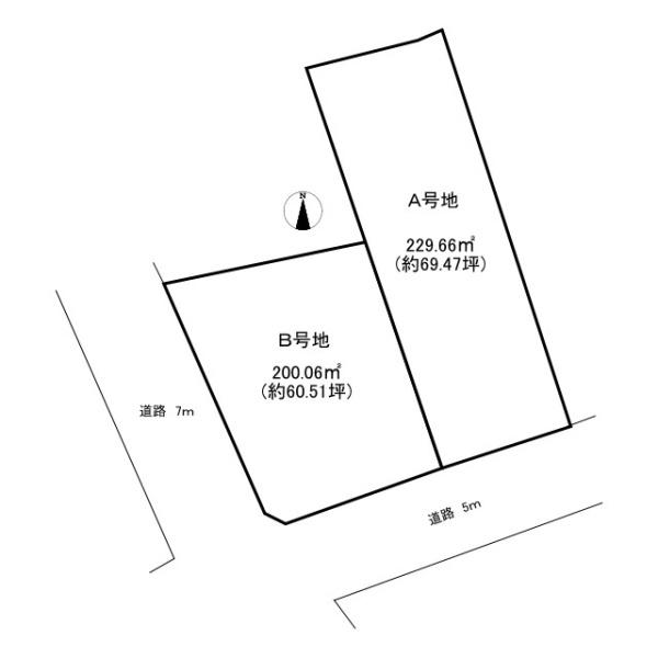 生駒郡斑鳩町法隆寺東１丁目　Ｂ号地　建築条件なし土地