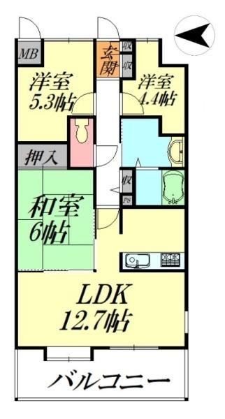 朝日プラザシティ南大和ノースウイングＢ棟
