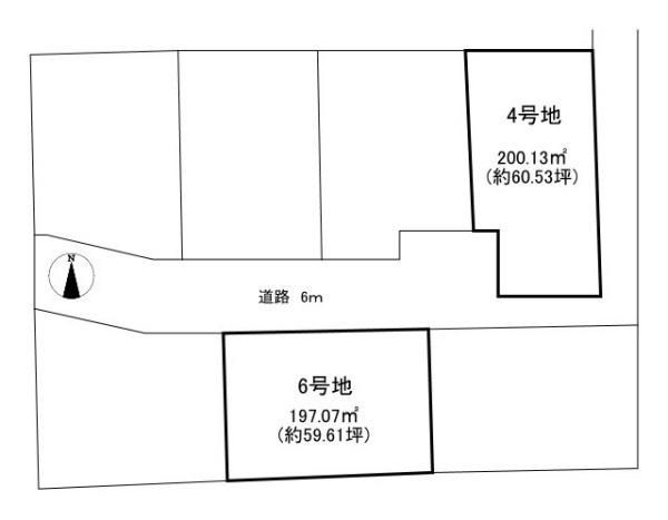 生駒郡斑鳩町法隆寺2丁目 6号地 建築条件なし土地