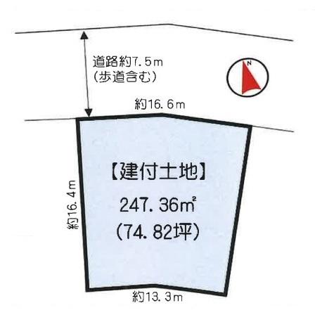 香芝市白鳳台1丁目の売土地