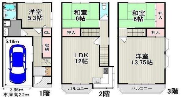 八尾市久宝寺６丁目の中古一戸建て