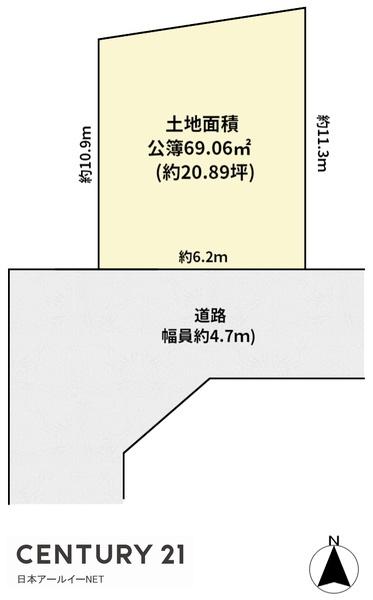 高槻市竹の内町の土地