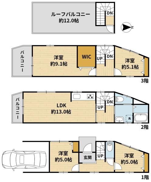 高槻市八幡町の中古一戸建
