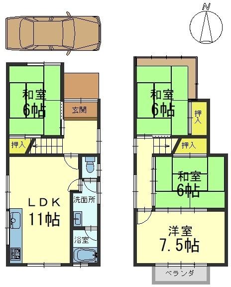 京都市山科区西野広見町の中古一戸建