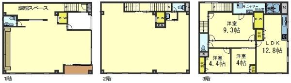 京都市中京区三本木町の店舗付住宅