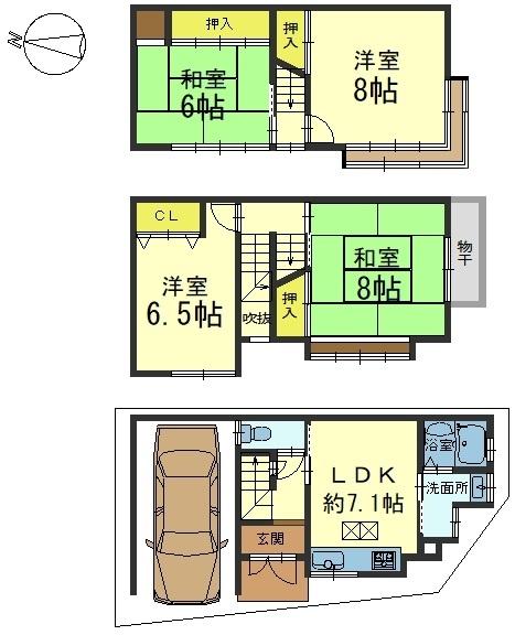 宇治市木幡御園の中古一戸建