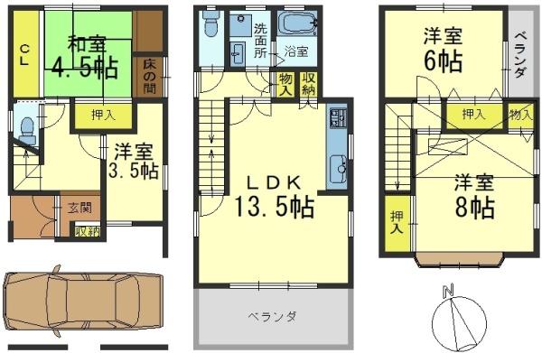 京都市上京区下柳原北半町の中古一戸建て