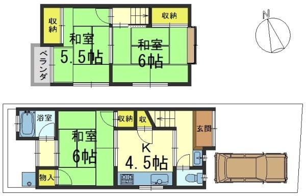 京都市山科区上野御所ノ内町の中古一戸建
