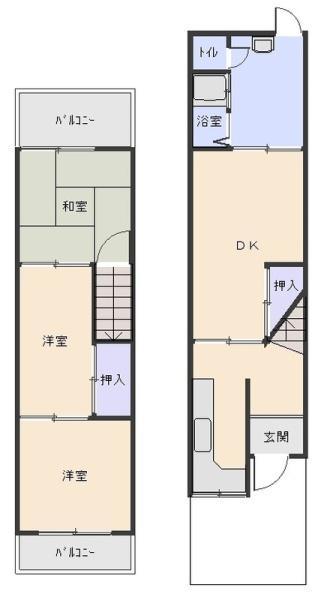 京都市山科区川田菱尾田の中古テラスハウス