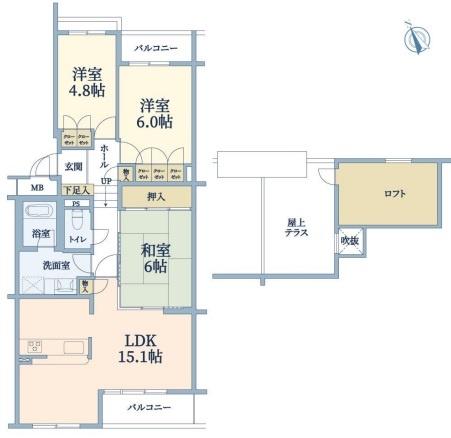 ガーデンヒルズ三日市(間取り)