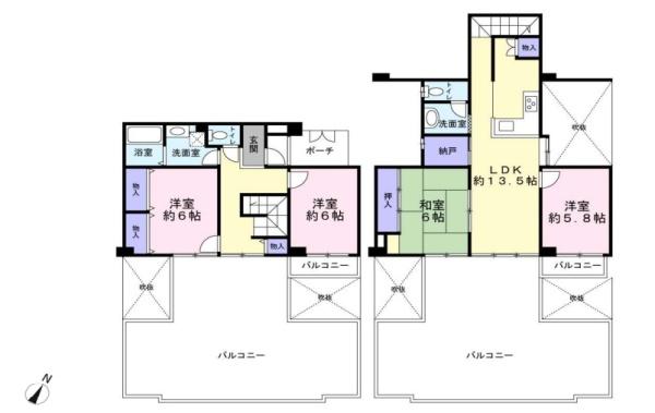 アメニティ長野壱六号棟(間取り)