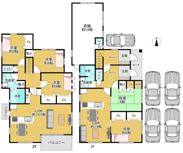 富田林市加太3丁目　店舗付・二世帯　中古戸建