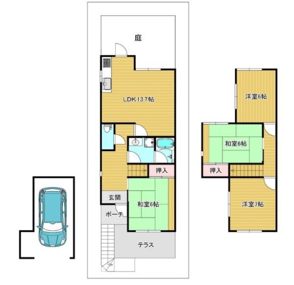 堺市南区高倉台４丁の中古テラスハウス