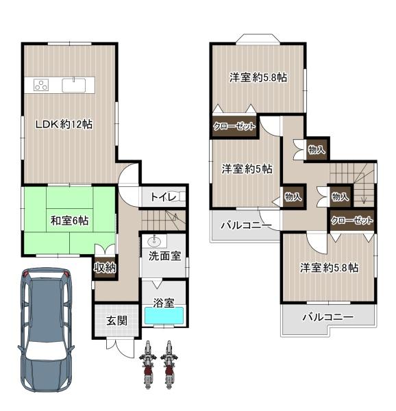 河内長野市松ヶ丘西町　中古戸建