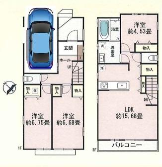 大阪狭山市池尻北1丁目　全2区画　新築一戸建　①号棟