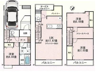 大阪狭山市池尻北1丁目　全2区画　新築一戸建　②号棟