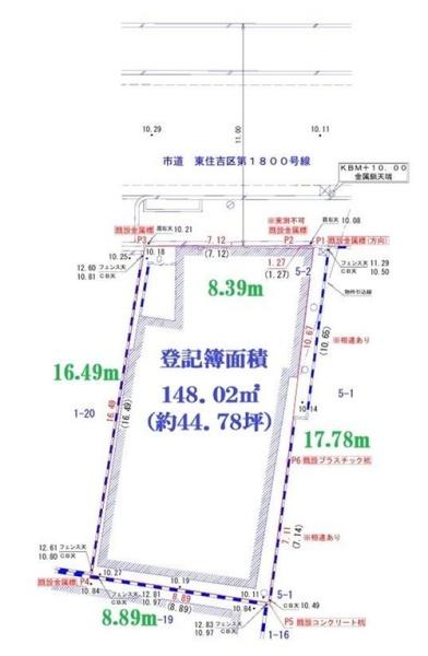 大阪市東住吉区駒川１丁目の土地
