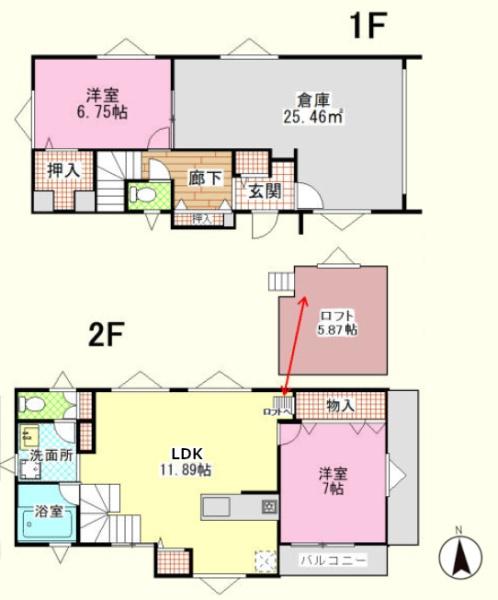 坂戸市南町　中古ガレージハウス