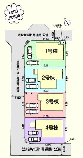 鶴ヶ島市下新田第２　新築分譲住宅　全４棟