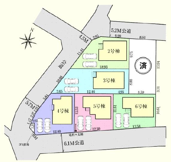川島町中山１１期　新築分譲住宅　全６棟