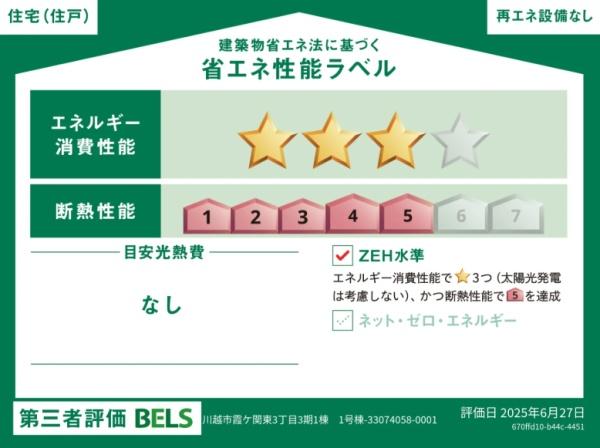 川越市霞ヶ関東3丁目3期　新築分譲住宅