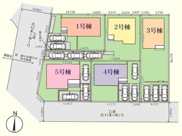 吉見町東野４丁目　第２　新築分譲住宅　全５棟