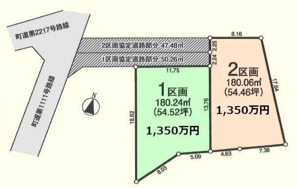 毛呂山町平山３丁目　売地　全２区画
